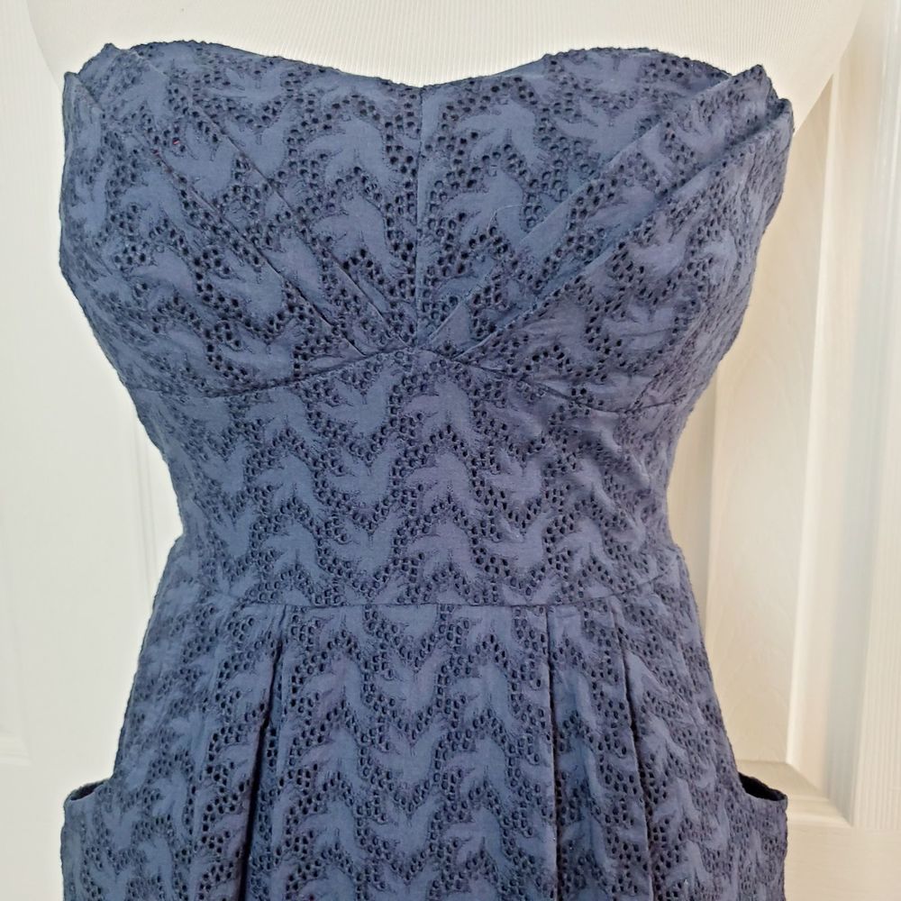 Anthropologie Eyelet Strapless Dress - Picture 2 of 4
